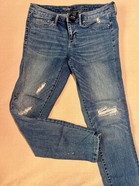 Mossimo Women's Skinny Ripped Jeans - Blue